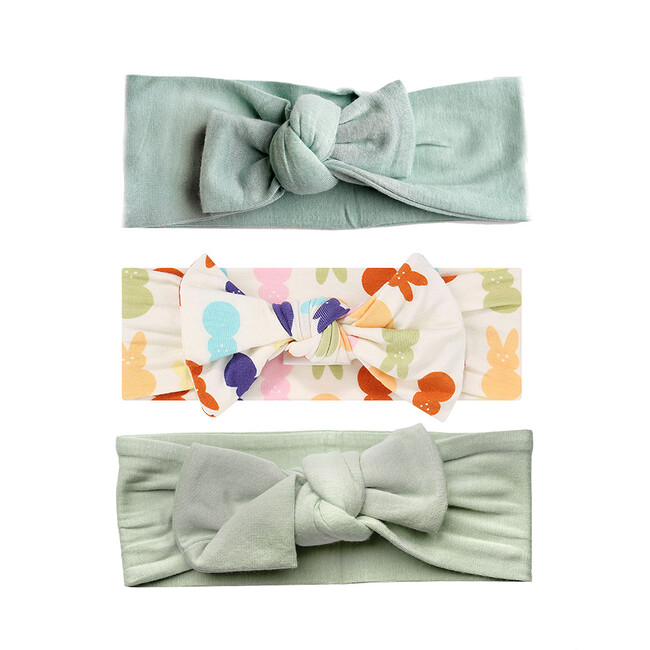 Easter Bunny Viscose Bamboo Baby Bow Headband Gift Set, Multicolors
