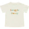 Snuggle Bunny Easter Cotton Short Sleeve Tee Shirt, Cream - Tees - 1 - thumbnail