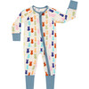 Easter Bunny Viscose Bamboo Pajama Convertible Footie Romper, Cream - Bodysuits - 1 - thumbnail