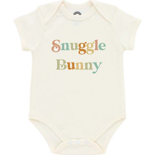 Snuggle Bunny Easter Cotton Short Sleeve Onesie, Cream