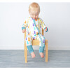 Easter Bunny Viscose Bamboo Pajama Convertible Footie Romper, Cream - Bodysuits - 2