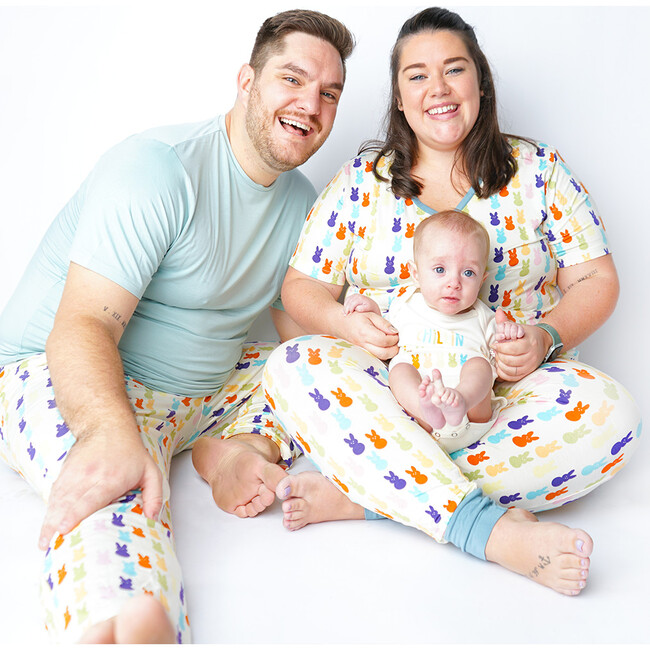 Easter Bunny Cotton Short Sleeve Baby Onesie, Cream - Onesies - 3
