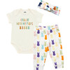 Easter Bunny Cotton Onesie Set, Multicolors - Mixed Apparel Set - 1 - thumbnail