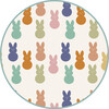Easter Bunny Viscose Bamboo Pajama Convertible Footie Romper, Cream - Bodysuits - 5