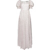 Women's Chantilly Maxi Dress With Silver Accent, White - Dresses - 1 - thumbnail