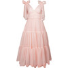 Women's Jeanne Swiss Dot Dress With Tie Sleeves, Pink - Dresses - 1 - thumbnail