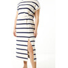 Women's Charlie Dress, Cream/Maritime Blue - Dresses - 3