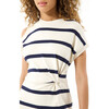 Women's Charlie Dress, Cream/Maritime Blue - Dresses - 5
