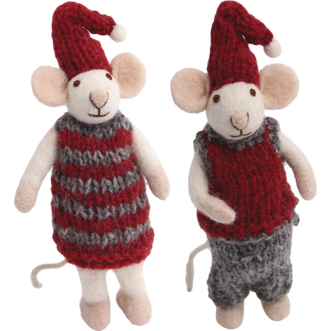 Small Christmas Mice, Festive Sweaters