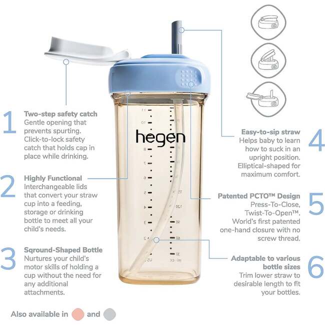 PCTO™ 330ml/11oz Straw cup PPSU Blue - Other Accessories - 2