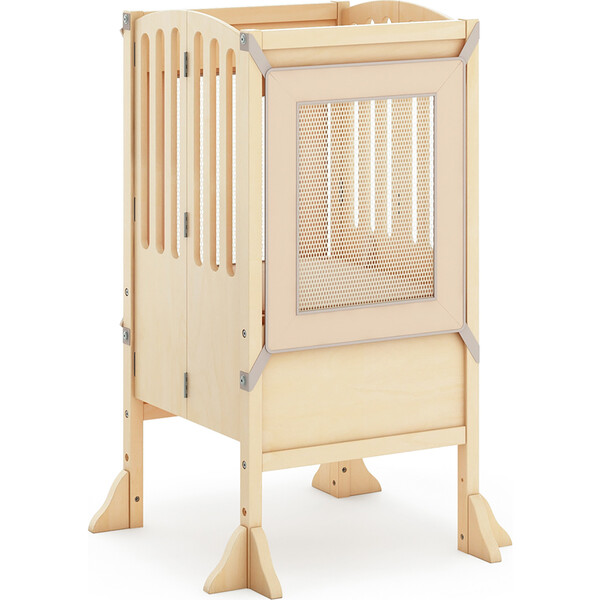 Contemporary Kitchen Helper Stool, Natural - Guidecraft Kids Seating | Maisonette