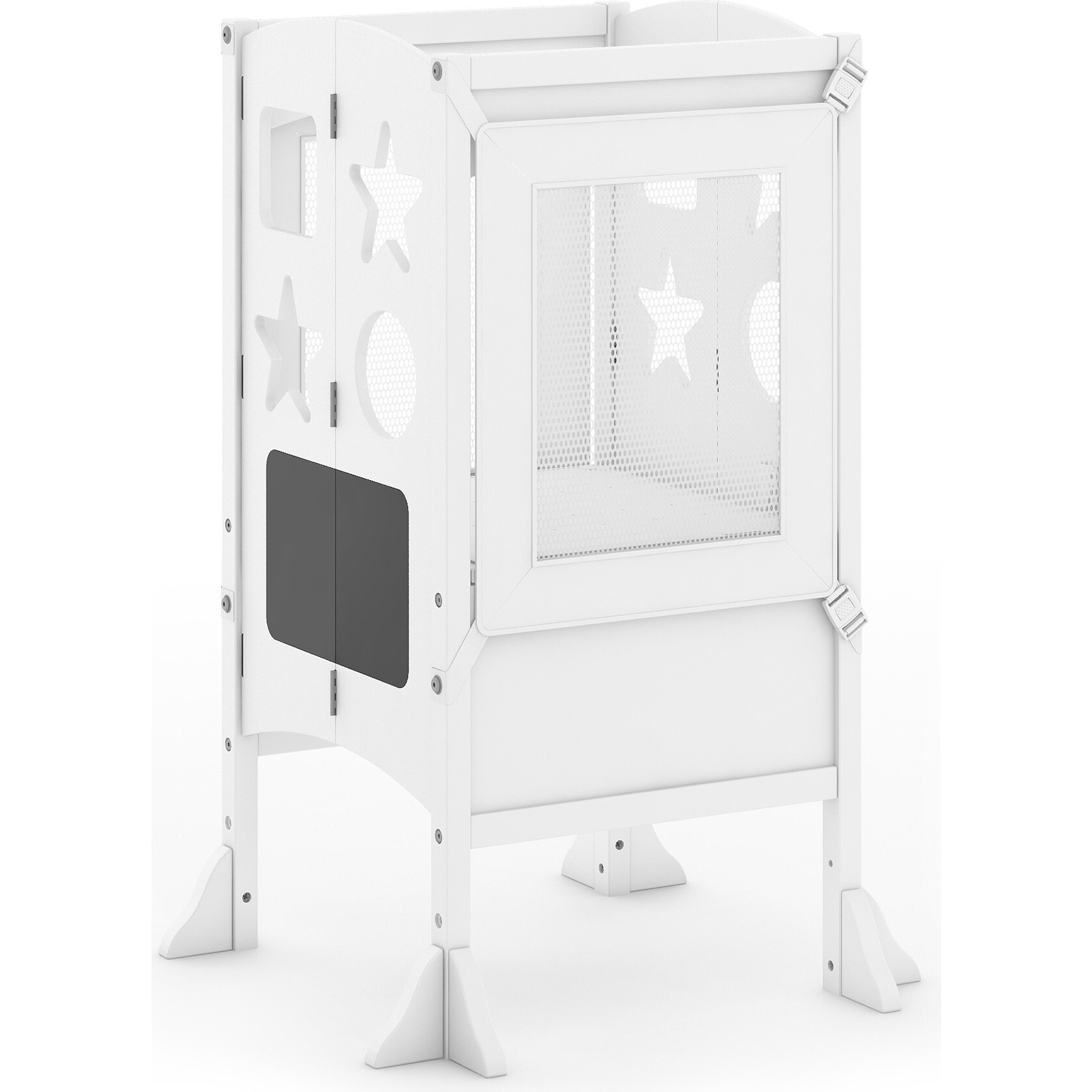 Classic Kitchen Helper Stool, White - Kids Seating - 1