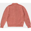 Kids Orixa Ribbed Crew Neck Cardigan, Pink - Cardigans - 3