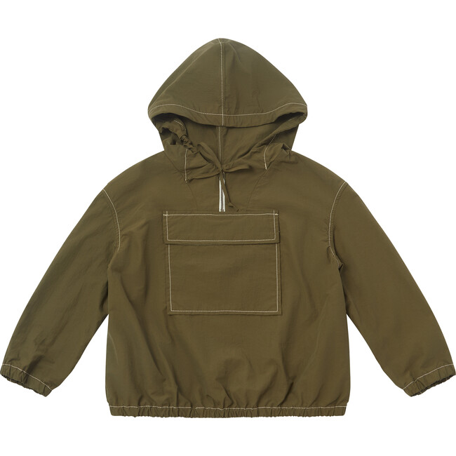 Kids Ledum Hooded Coat, Taupe