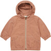 Baby Ledum Hooded Coat, Rose Canvas - Coats - 1 - thumbnail