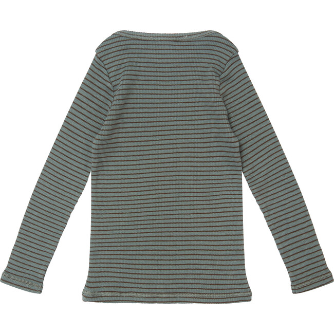 Baby Kishon Top, Spruce And Chocolate Stripe - T-Shirts - 2