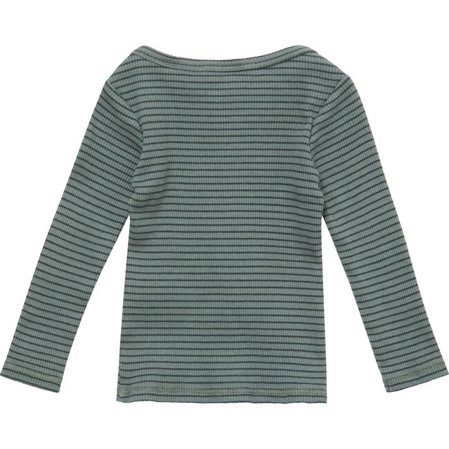 Baby Kishon Top, Spruce And Navy Stripe - T-Shirts - 2