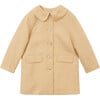 Kids Delphinium Coat, Beige Linen - Coats - 1 - thumbnail