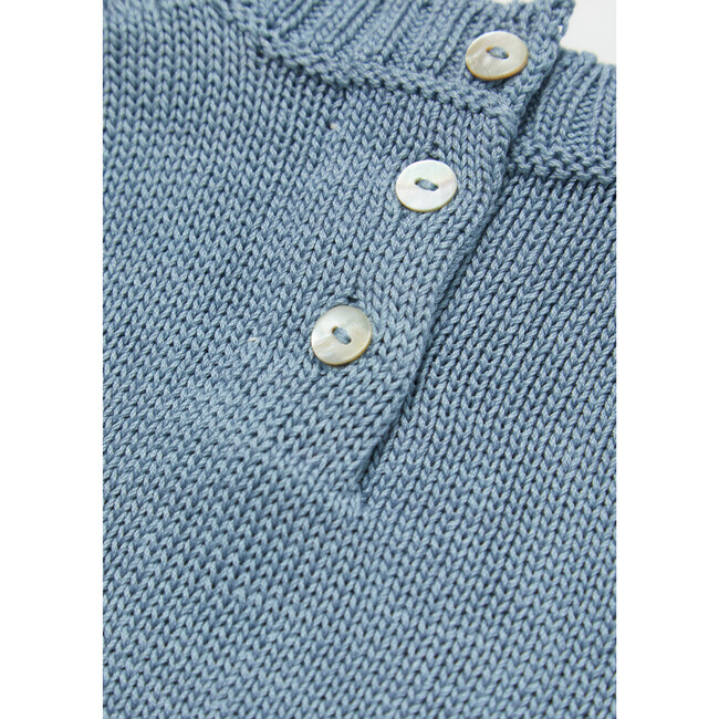 Kids Typha Vest, Duck Egg Blue - Sweaters - 2