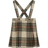 Kids Hedera Skirt, Gold Check - Skirts - 1 - thumbnail