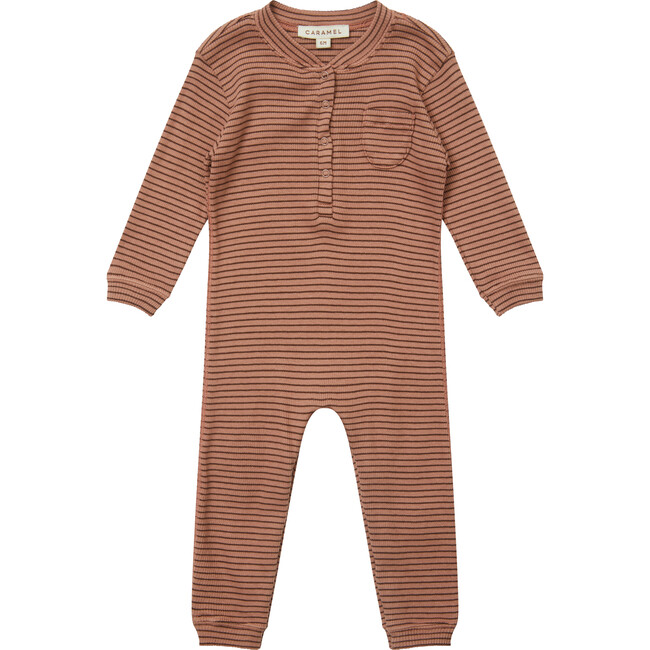 Baby Toadfish Romper, Rosewood And Brown