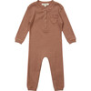 Baby Toadfish Romper, Rosewood And Brown - Onesies - 1 - thumbnail