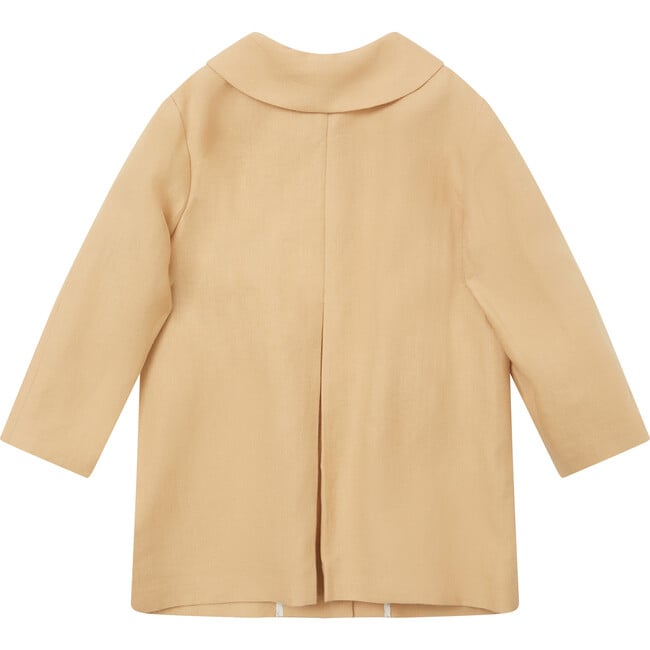 Kids Delphinium Coat, Beige Linen - Coats - 3