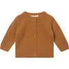 Baby Rosa Crew Neck Button Front Cardigan, Toffee - Cardigans - 1 - thumbnail