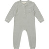 Baby Toadfish Romper, Pebble And Navy Stripe - Onesies - 1 - thumbnail