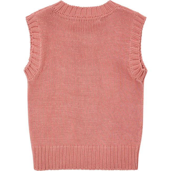 Kids Typha Vest, Pink - Sweaters - 3