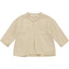 Baby Adonis Shirt With Button Placket, Sand Cotton - Shirts - 1 - thumbnail