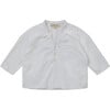 Baby Adonis Shirt With Button Placket, White - Shirts - 1 - thumbnail