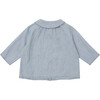 Baby Aloe Long Sleeve Shirt With Gathered Collar, Blue And White Stripe - Shirts - 2