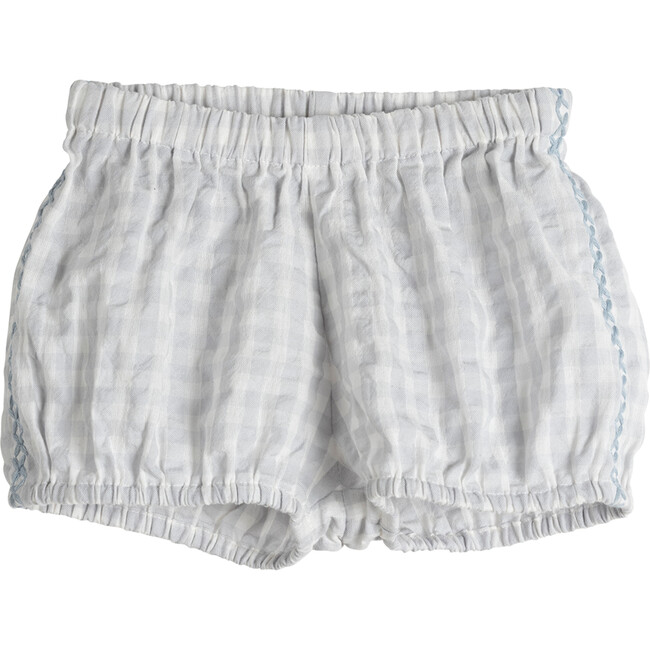 Sawyer Hand-Embroidered Shorts, Harbor Gingham