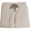 Jimmy Short With Contrast Piping, Stone - Shorts - 1 - thumbnail