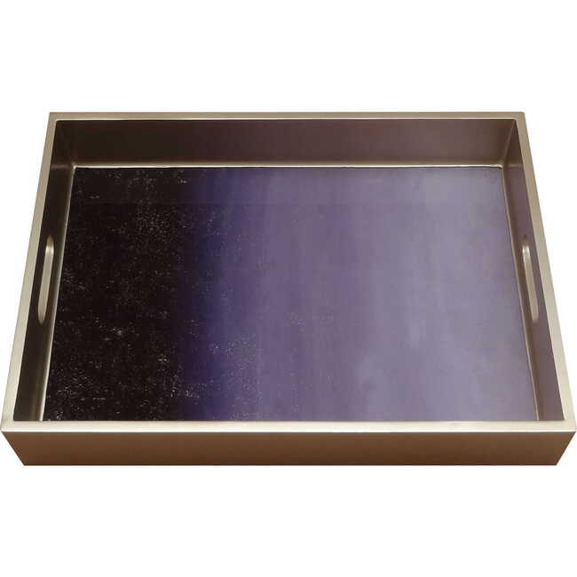 Mirror Tray With Handles, Purple Ombre