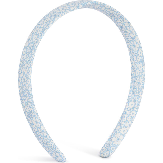 Jacqueline's Blossom Liberty Poplin Flat Headband, Blue - Hair Accessories - 1