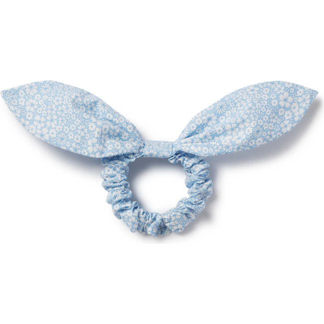 Jacqueline's Blossom Liberty Poplin Tie Scrunchie , Blue - Hair Accessories - 1