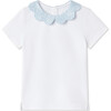 Julia Shorts Sleeve Liberty Jaqueline's Blossom Top, Bright White - Blouses - 1 - thumbnail