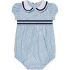 Juniper Jacqueline's Blossom Liberty Poplin Bubble, Blue - Onesies - 1 - thumbnail