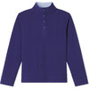 Hollis Snap Placket Sustainable Fleece Pullover, White - Sweatshirts - 1 - thumbnail