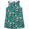 Maddie Primrose Scene Print Stretch Sateen Dress, Green - Dresses - 2