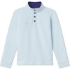 Hollis Snap Placket Sunwashed French Terry Pullover, Nantucket Breeze - Sweatshirts - 1 - thumbnail