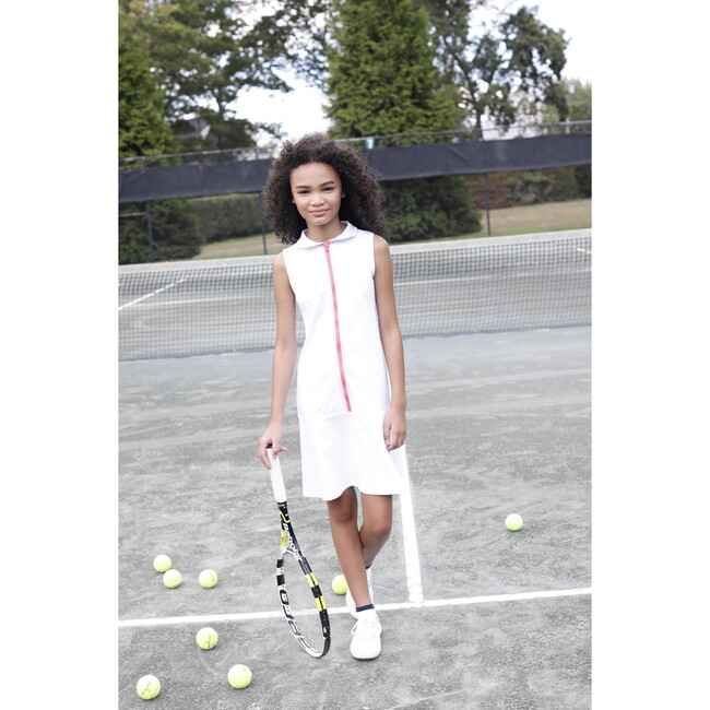 Vivian Tennis Performance Sherbet Dress, Bright White - Dresses - 2