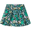 Audrey Primrose Scene Print Stretch Sateen Scallop Skirt, Green - Skirts - 1 - thumbnail