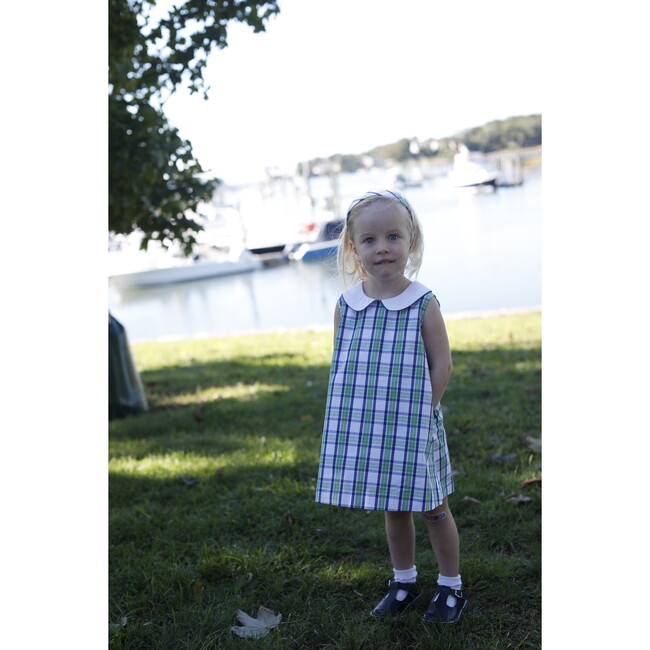 Maddie Summit Plaid Stretch Poplin Seersucker Dress, Plaid - Dresses - 2