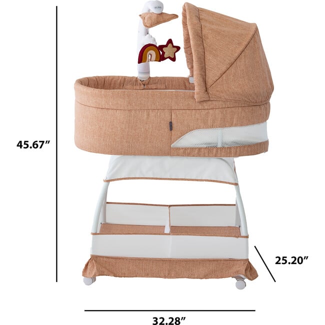 Sweetli Nurture Bassinet, Clay Melange - Bassinets - 5