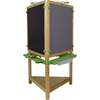Tri-Sided Art Center, Natural with Apple Green - Play Tables - 3