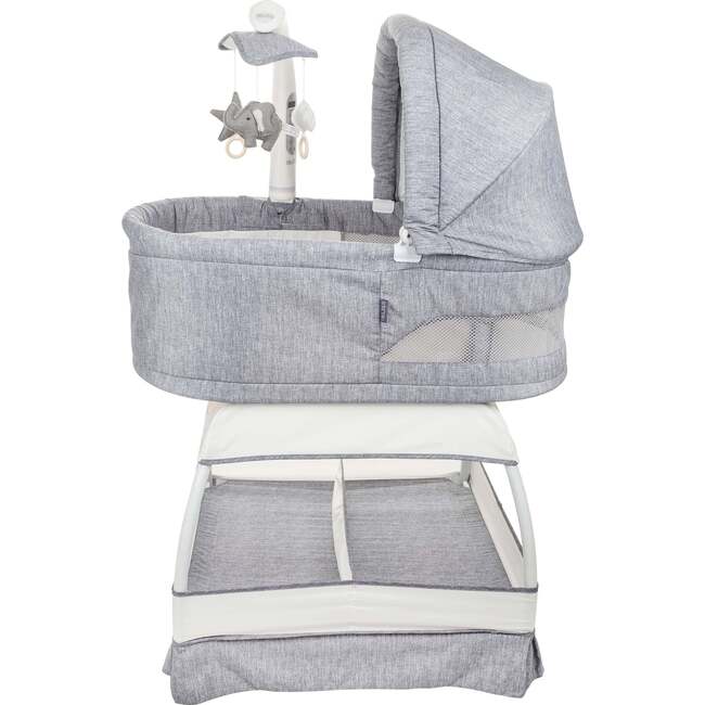 Sweetli Nurture Bassinet, Grey Melange - Bassinets - 4