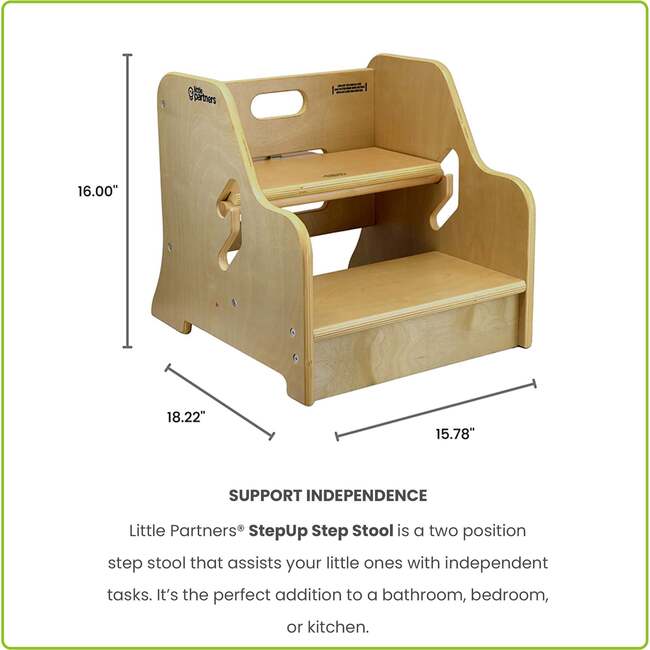StepUp Step Stool, Natural - Kids Seating - 5